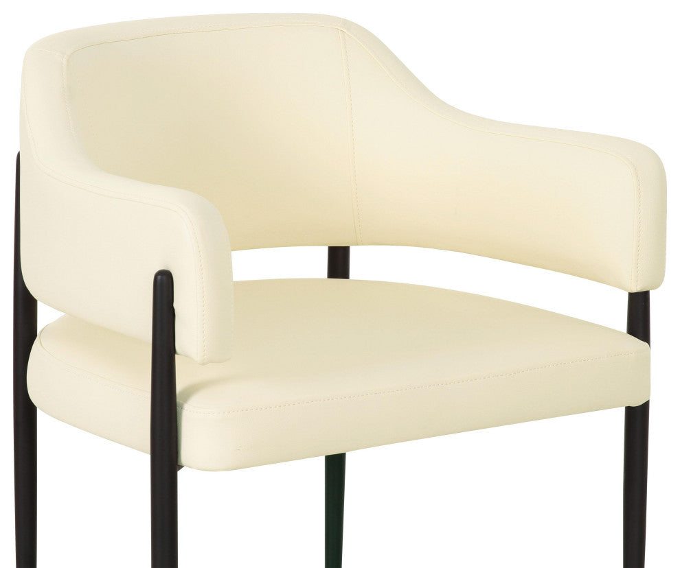Sezanne Cream Vegan Leather Dining Chair