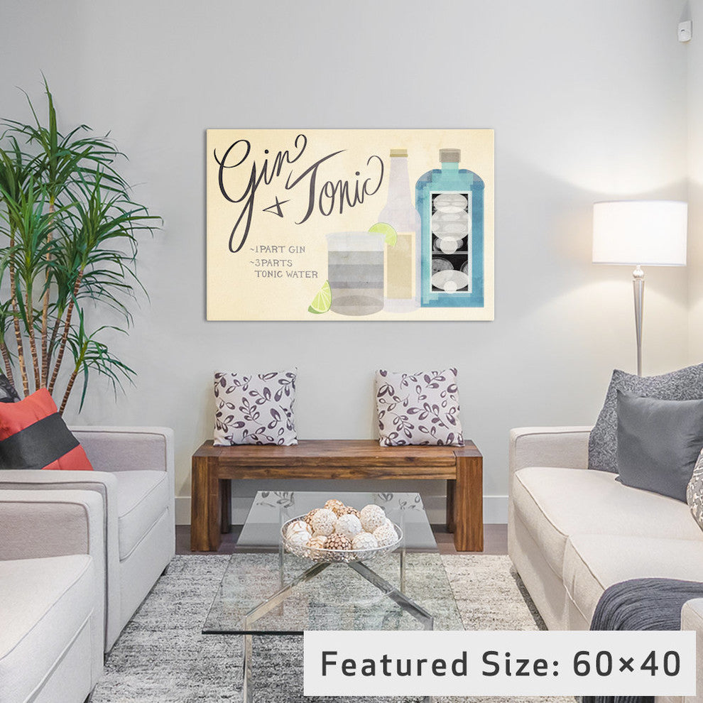 "How to Create a Gin & Tonic" by 5by5collective, 18x12x1.5