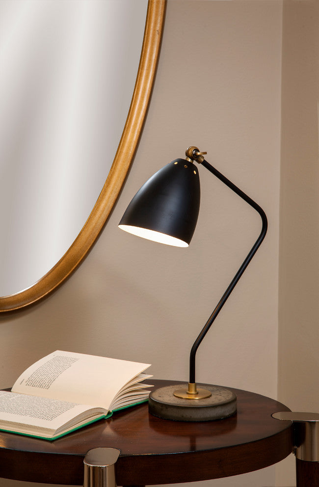 Correll Task Lamp - Brass with Cement