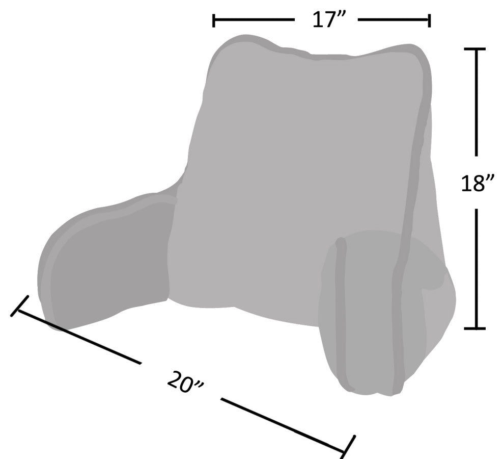 Multi Jacquard Faux Fur Bed Rest NEED ASSEMBLY, 20" x 18" x 17", Teal