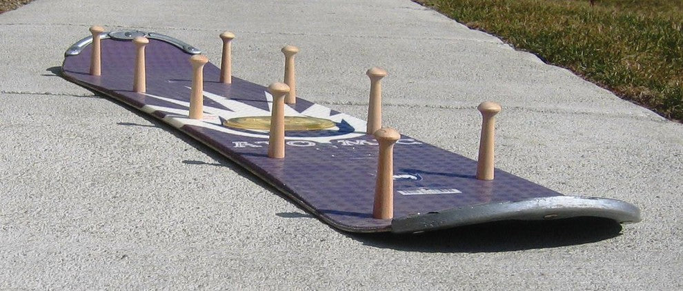 Snow Board Coat Rack with Wooden Peg