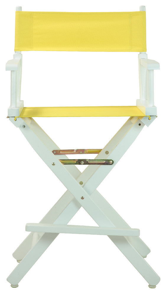 024" Director's Chair White Frame-Yellow Canvas