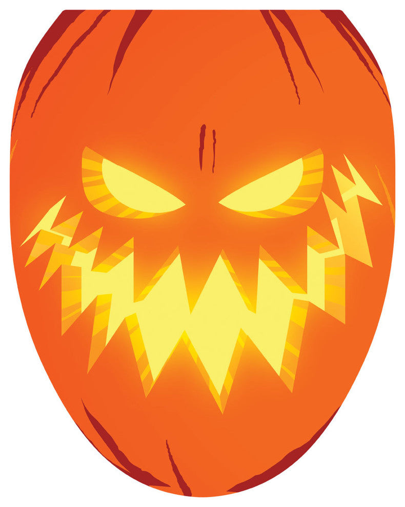 Jack-O-Lantern Toilet Tattoos Seat Cover, Vinyl Lid Decal, Halloween Bathroom , Elongated