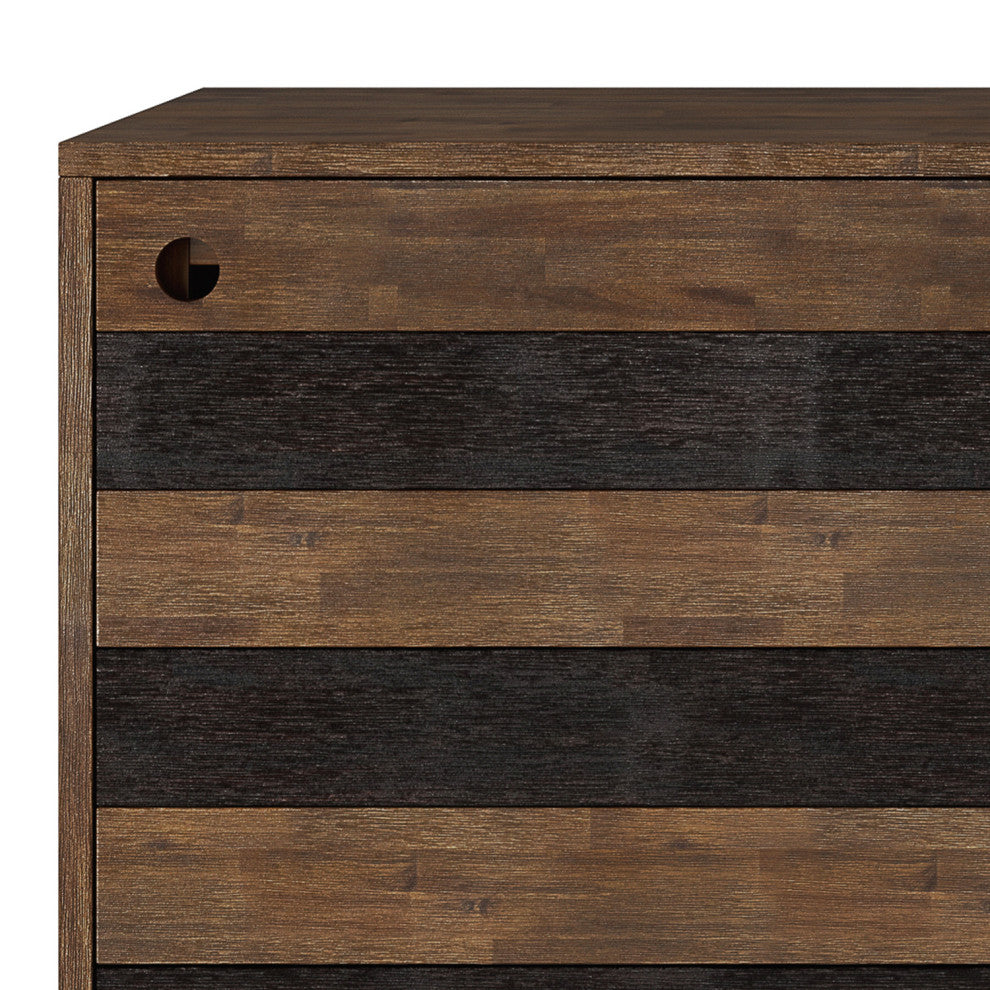 Clarkson Solid Acacia Wood Medium Storage, Rustic Natural Aged Brown