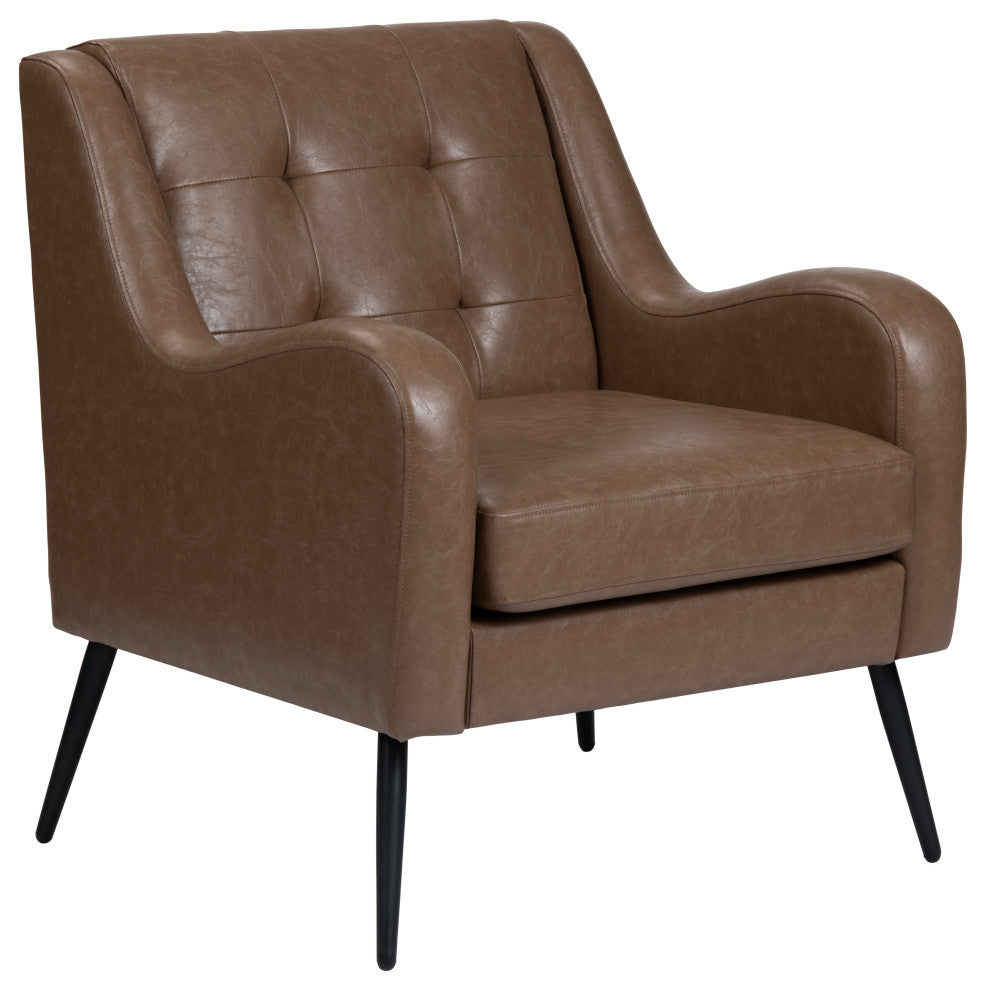 Dark Brown Upholstered Accent Chair