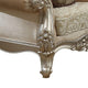 ACME Bently Chair with 2 Pillows, Fabric and Champagne