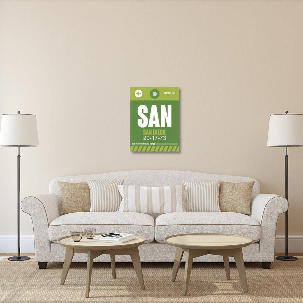 "SAN San Diego Luggage Tag 2" Fine Art Print