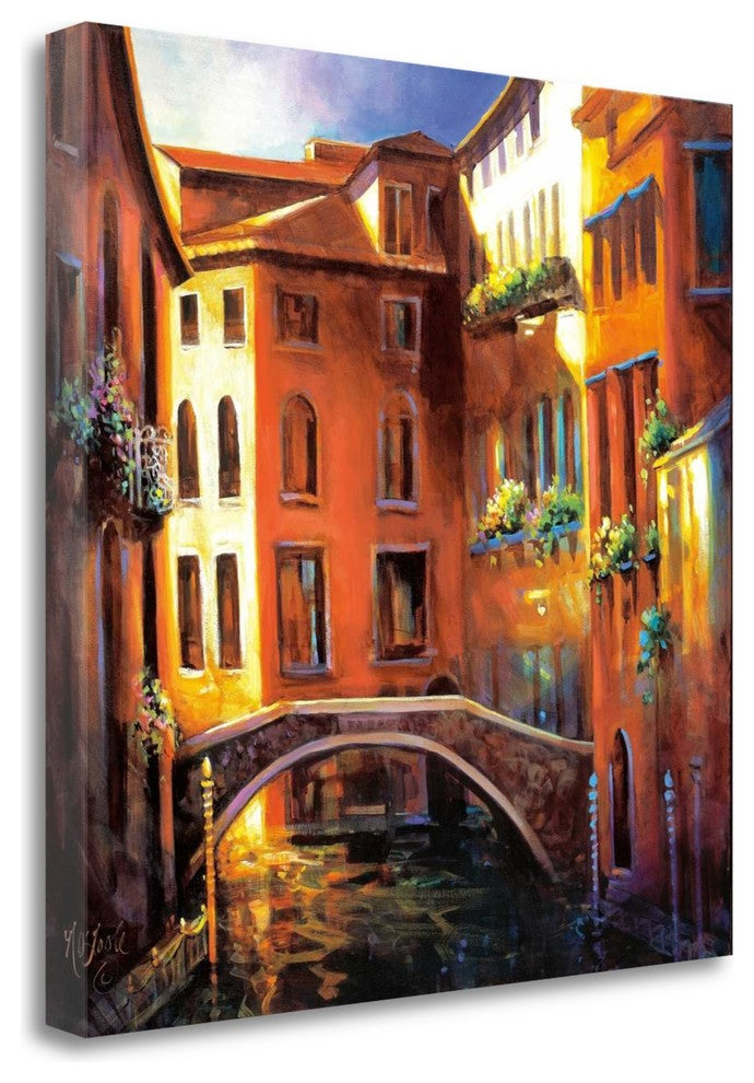 "Sunset In Venice" By Nancy Otoole, Giclee Print on Gallery Wrap Canvas