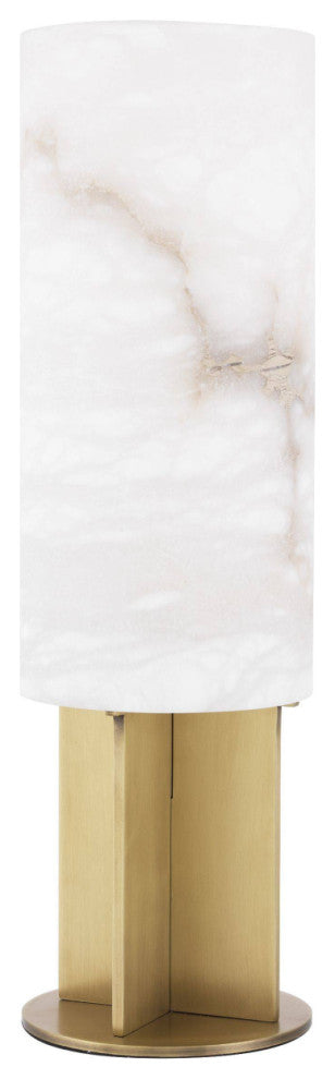 Round Brass Alabaster Table Lamp | Eichholtz Giorgina