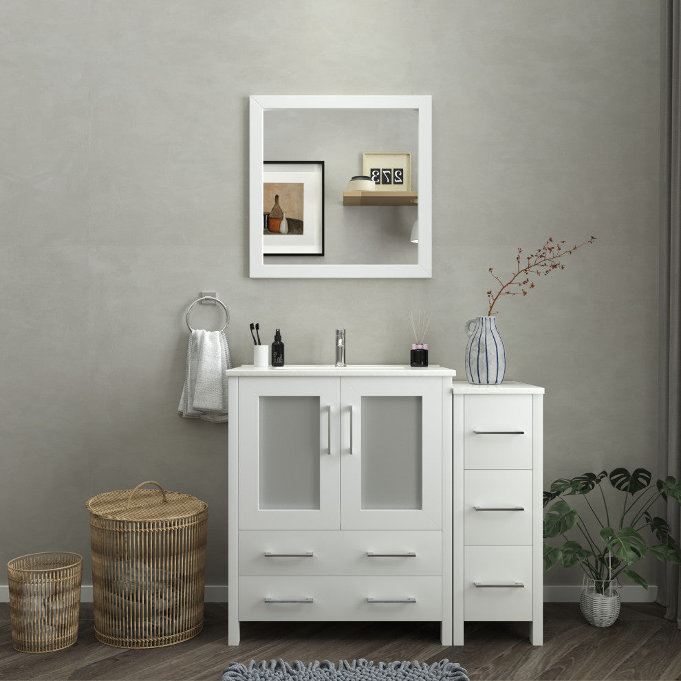 Vanity Art Single-Sink Vanity Set With Ceramic Top, 42"