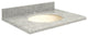 Granite 37"x22" Vanity Top, Single Faucet Hole, Giallo Parfait, Biscuit Bowl