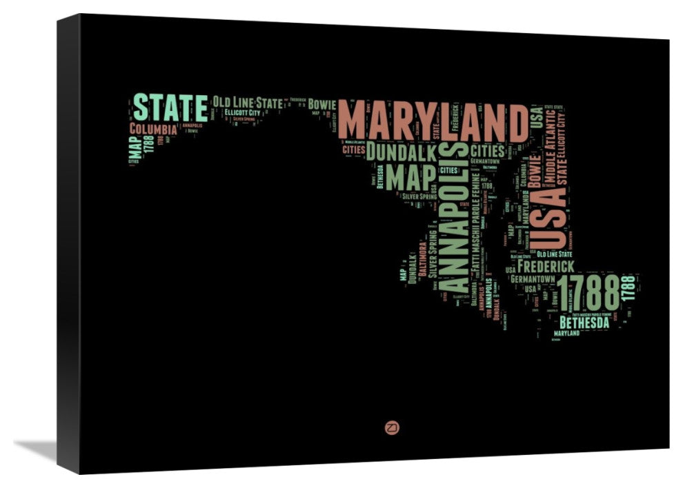 "Maryland Word Cloud 1" Fine Art Print