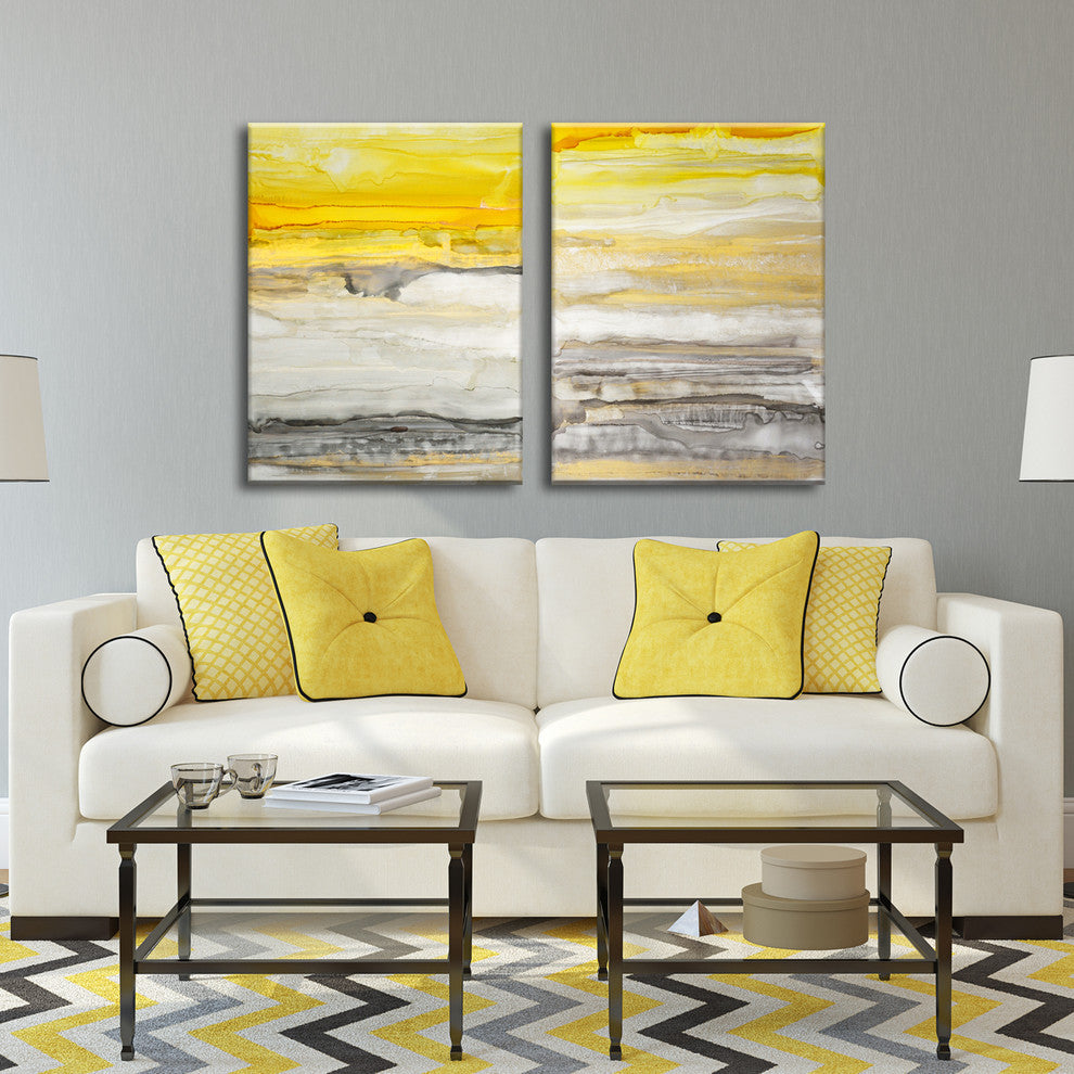 Ready2HangArt 'New Sunset II' by Normanyatt Jr. 2 Piece Wrapped Set 20"