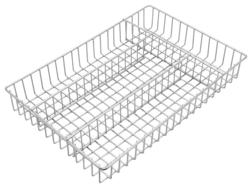 YBM Home Chrome Wire In-Drawer Silverware Tray Organizer with 4 Compartments