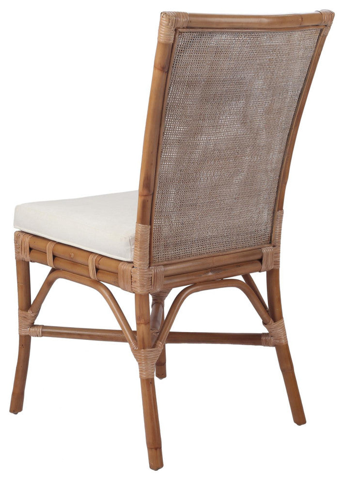 Tatum Rattan Side Chair, Canary Brown