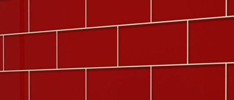 Glass Subway Tile, Ruby Red, Sample Swatch