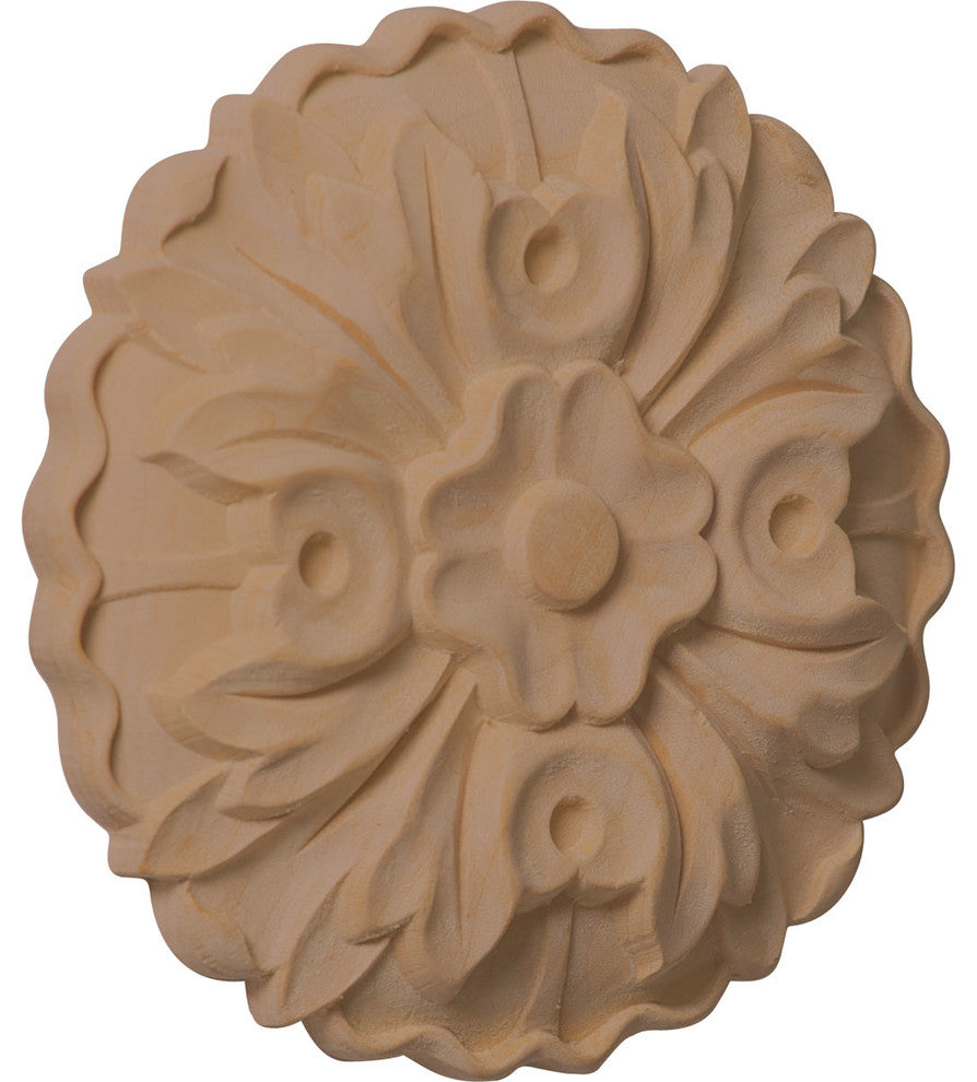 5"W x 5"H x 3/4"P Kent Rosette, Alder