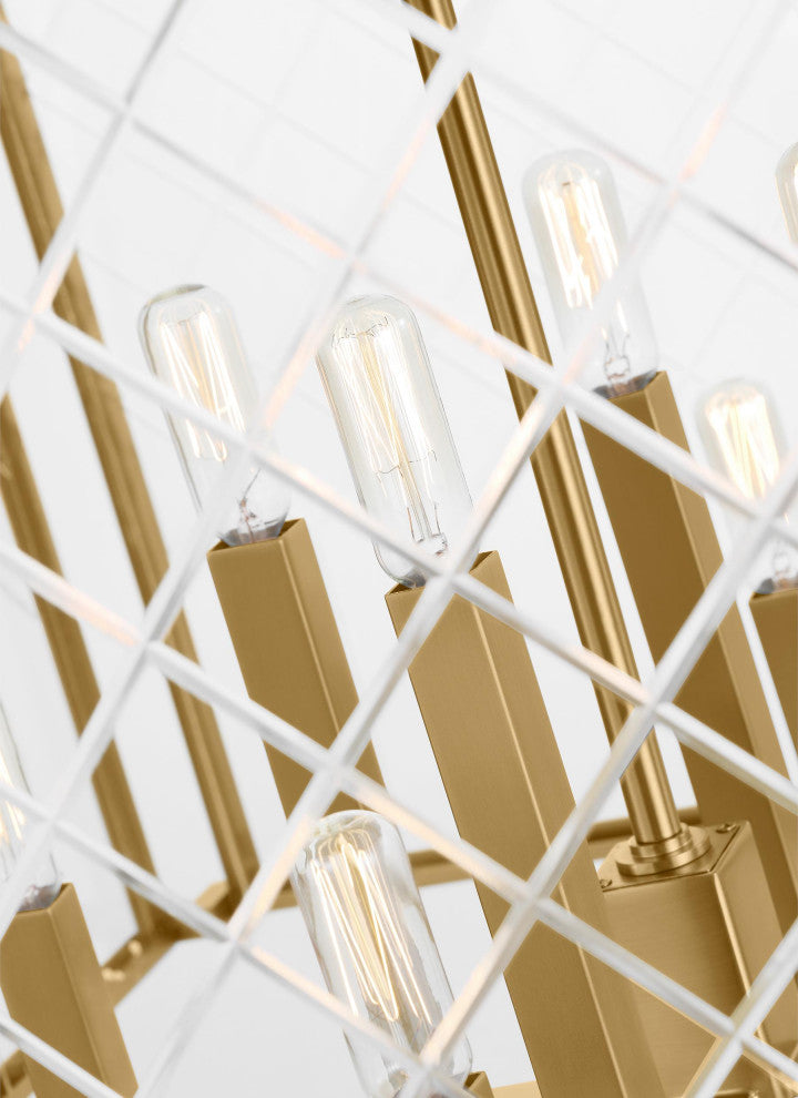 Erro Large Lantern, Burnished Brass