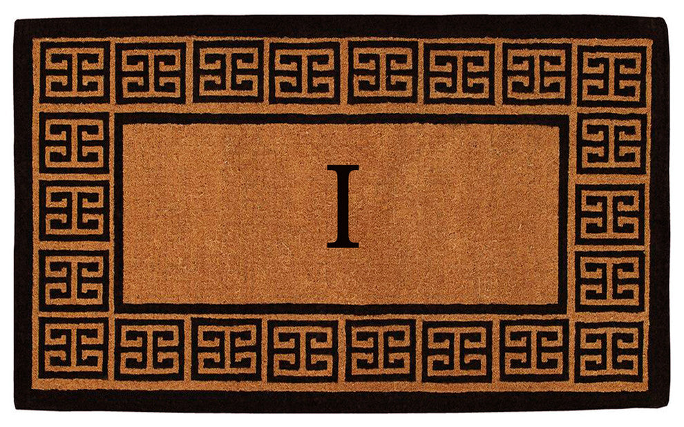 The Grecian Monogram Doormat, Extra-Thick 3'x6', Letter I