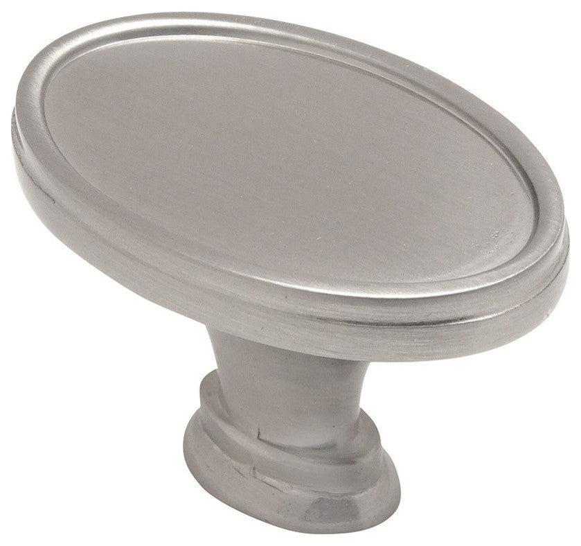 Cosmas 9998SN Satin Nickel Oval Cabinet Oblong Knob, Set of 5