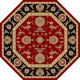 Cambridge 7342 Red, Black Bijar, 7'7" Octagon