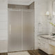 Moselle Completely Frameless Sliding Shower Door, Frosted, Stainless, 44-48"x75"