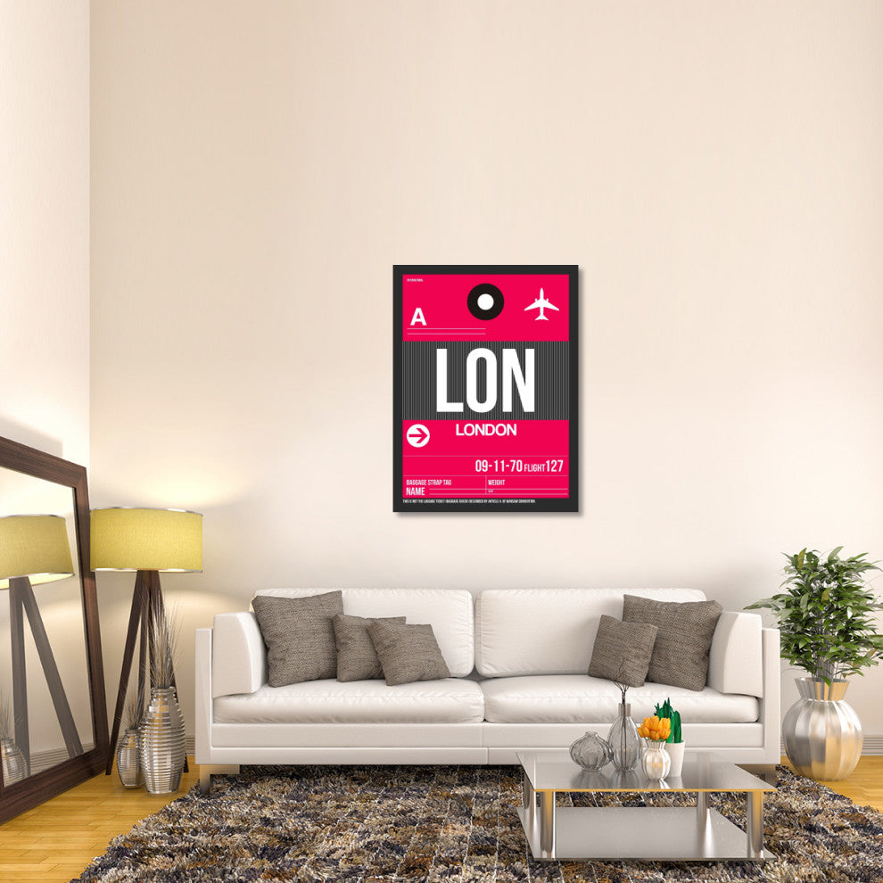 "LON London Luggage Tag 2" Fine Art Print