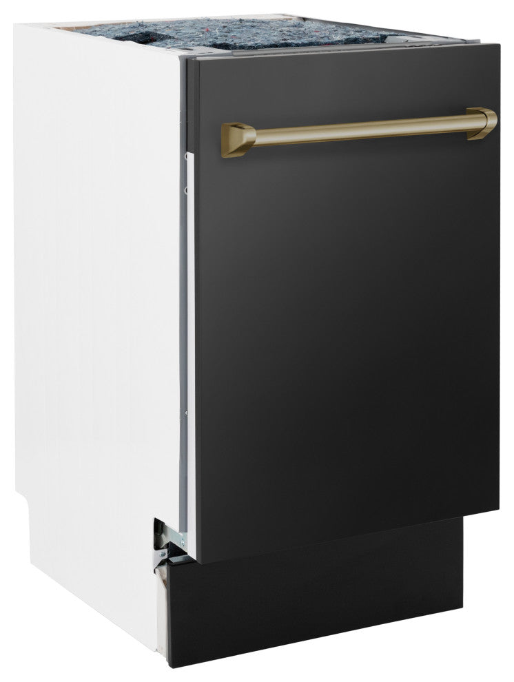 ZLINE 18" Tall Tub Dishwasher, Black Stainless Steel DWVZ-BS-18-CB