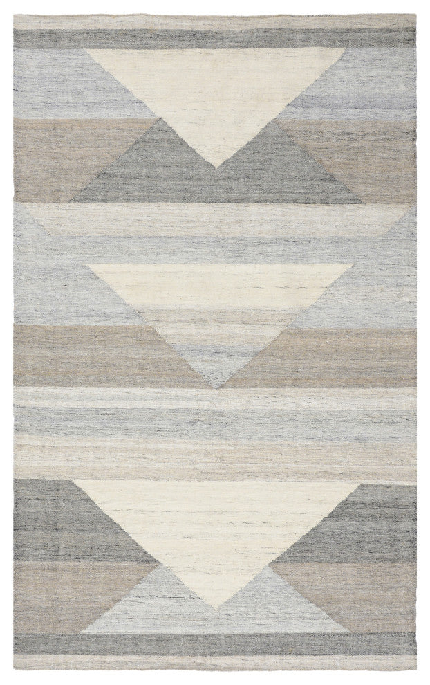 Tierney Indoor Outdoor Handwoven Gray Multi Area Rug, 5x8