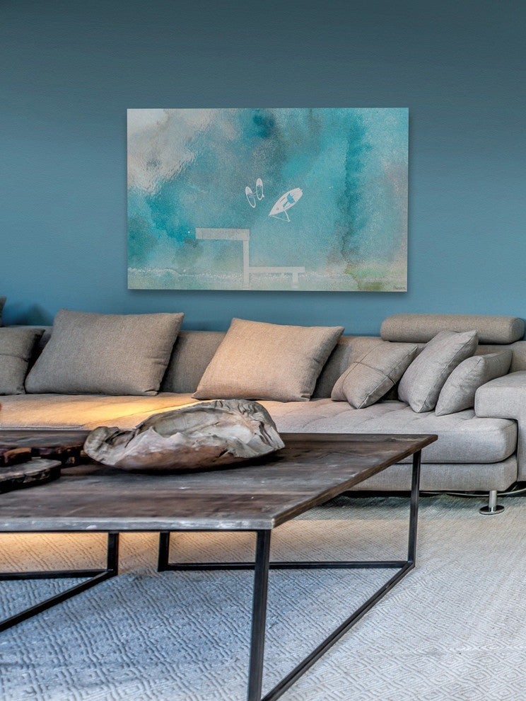 "Out on The Lake" Painting Print on Wrapped Canvas, 36"x24"