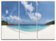 "Majestic Seychelles Beach Panorama" Metal Wall Art, 3 Panels, 36"x28"