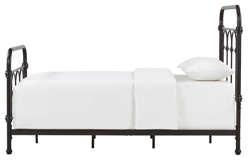 Maverick Rustic Metal Bed, Dark Bronze, Twin