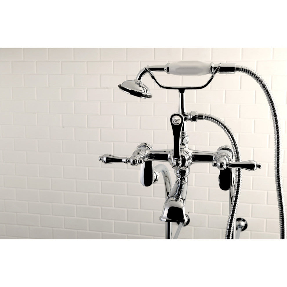 CCK104T1 Freestanding Tub Faucet Package With Supply Line, Polished Chrome