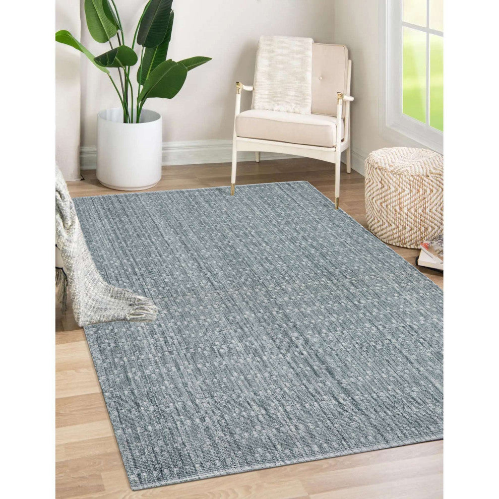 Star Texture Area Rug, Indigo, 6'x9'