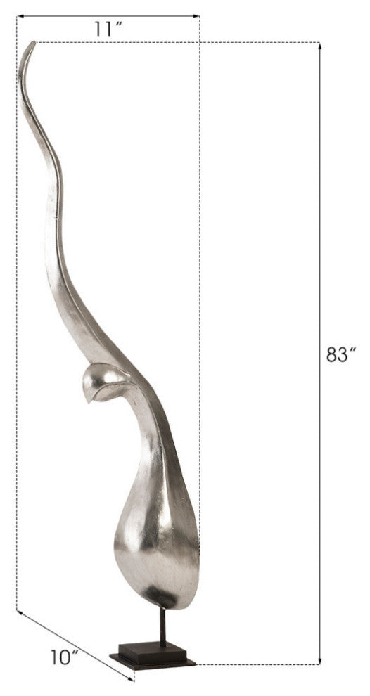 Chofa Sculpture, Silver Leaf, Large