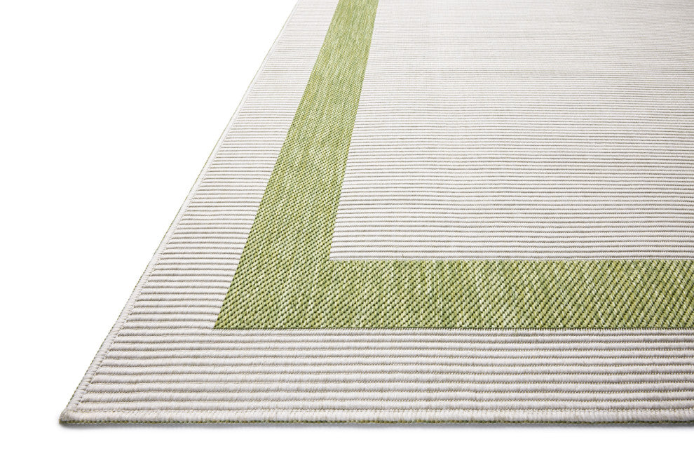 Loloi Easton Green / Ivory 18" x 18" Sample Rug