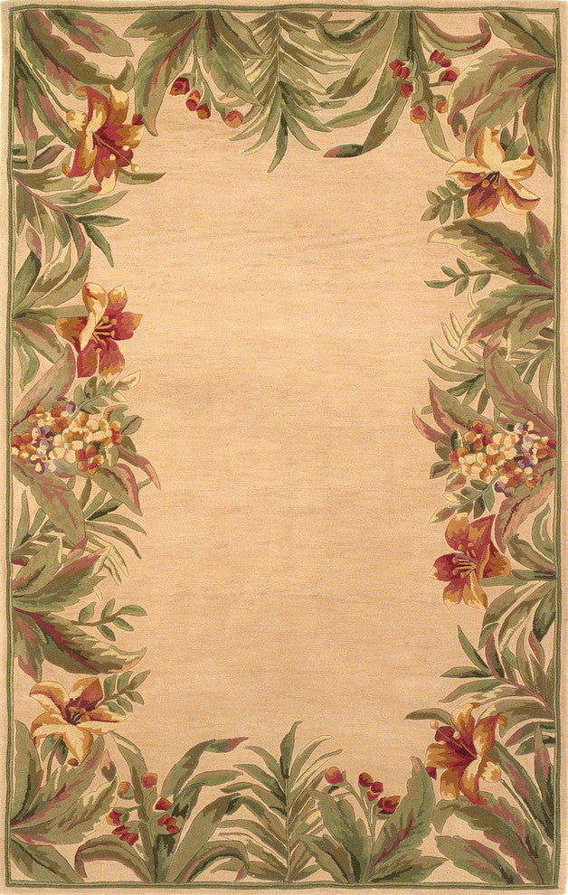 Sparta 3151 Ivory Rainforest Rug, 2'6"x10' Runner