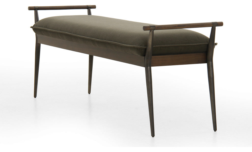 Charlotte Bench-Modern Velvet Loden
