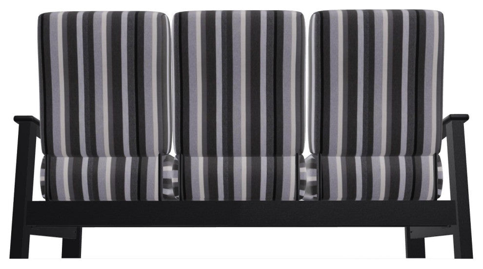 Leeward Deep Seat 3-Seat Outdoor Sofa, Sensory Granite/Black