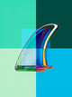 "Blue Green Single Fin" Surf Art Photograph, Unframed, 14''x18''