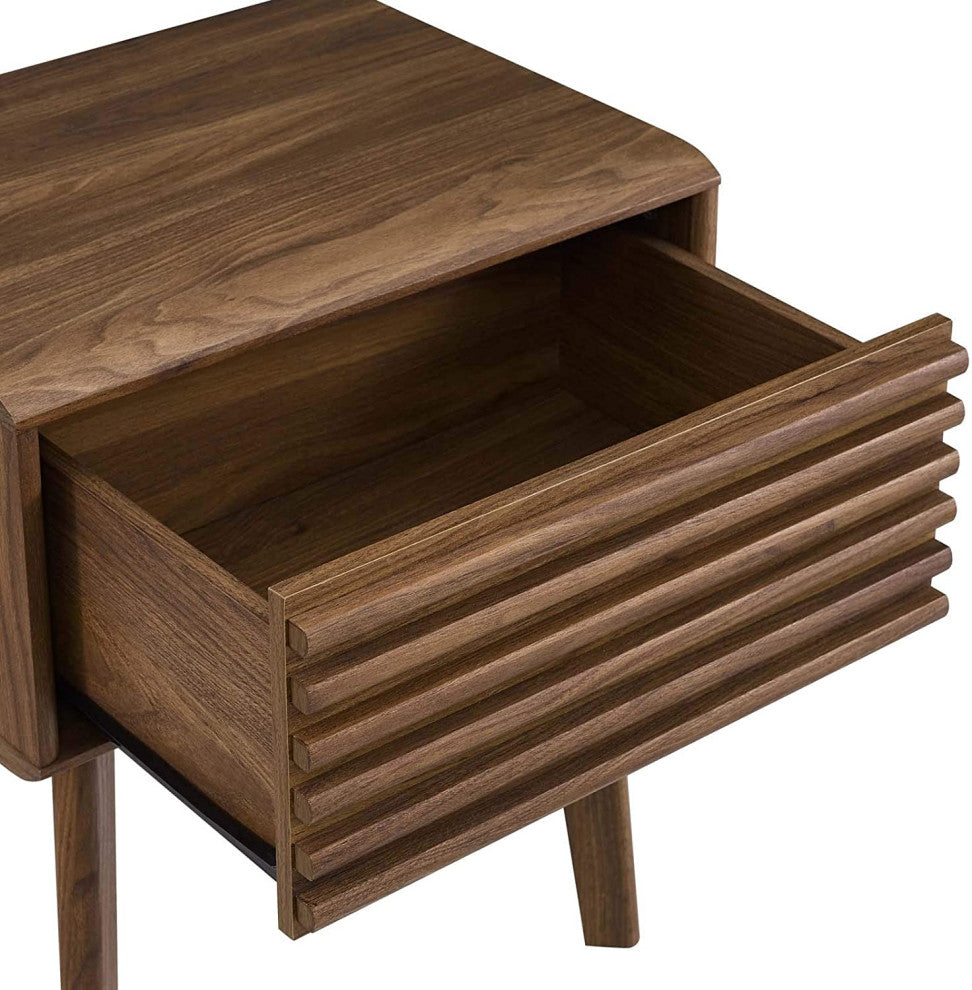 Mid-Century Modern End Table or Nightstand in Walnut