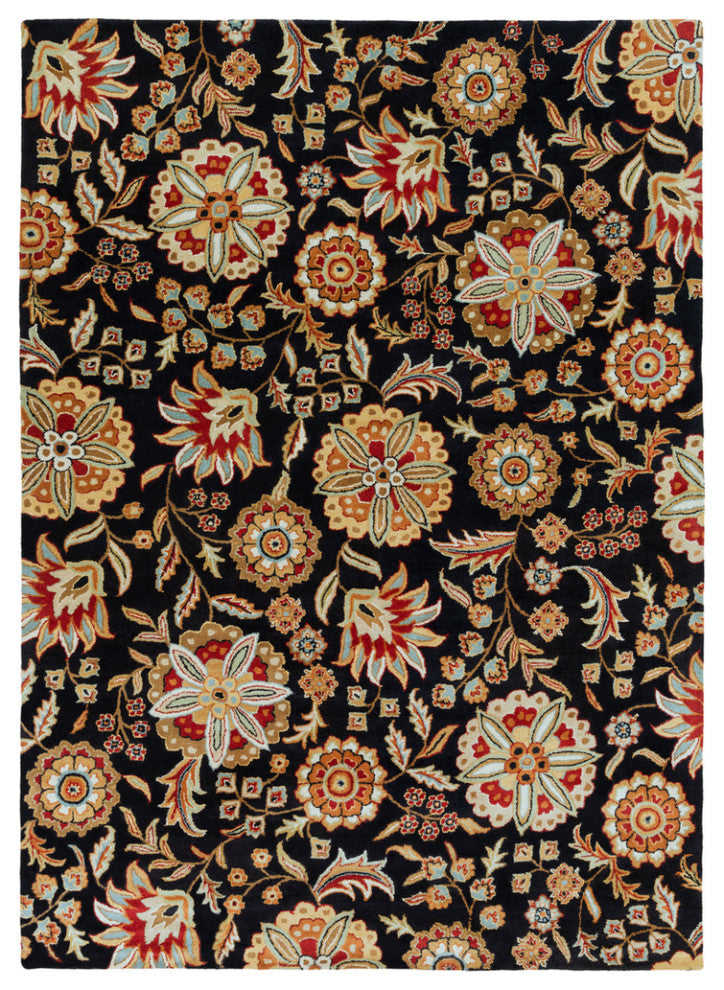 Surya Athena ATH-5017 Transitional Area Rug, Black, 12' x 15' Rectangle