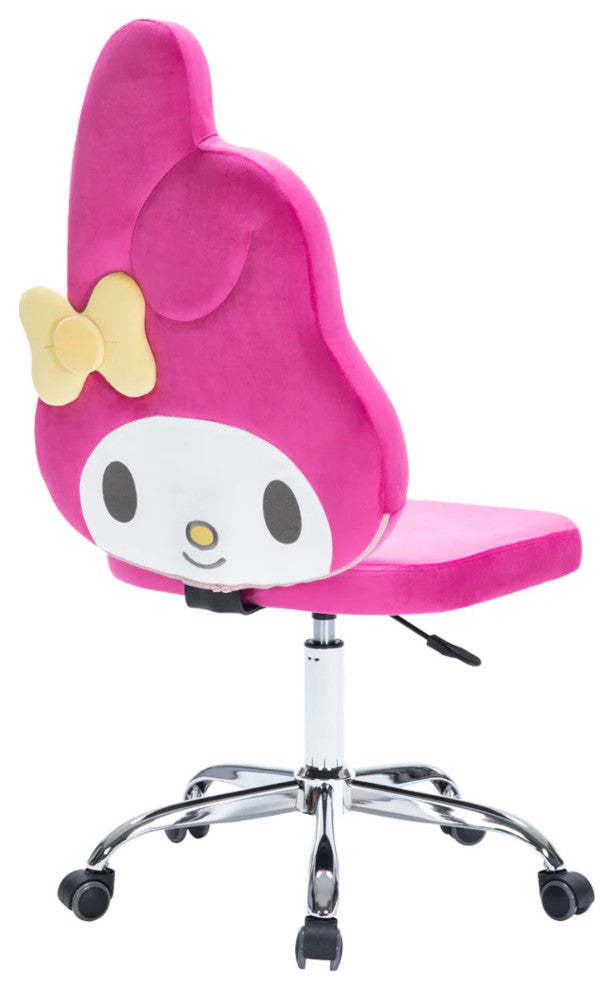 My Melody Swivel Vanity Chair with Adjustable Height, Magenta