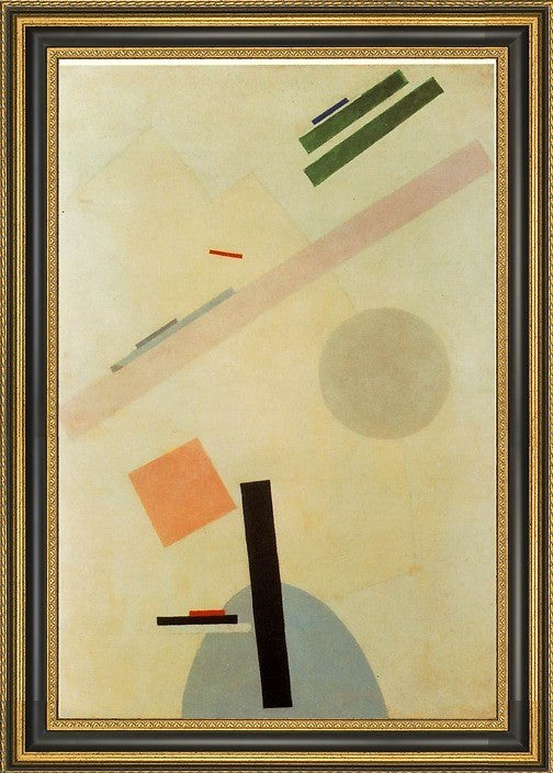Kazimir Malevich Suprematist Painting - 18" x 27" Framed Premium Canvas Print