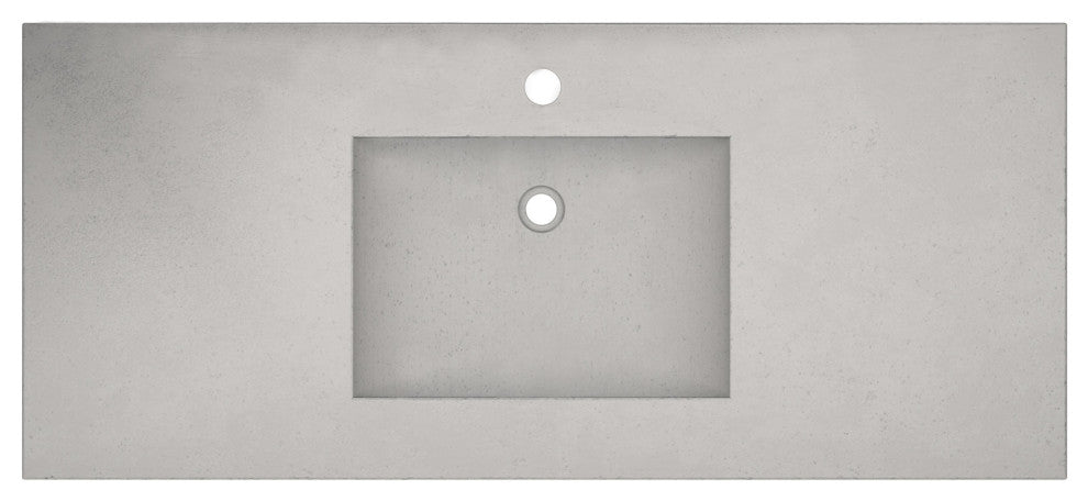 Palomar Vanity Top and Integral Sink, Ash, 48", Single Faucet Cutout