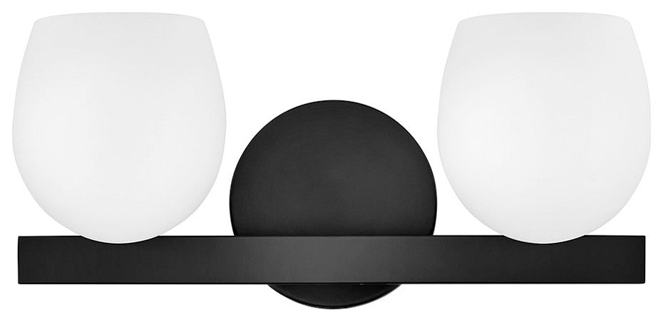 Hinkley Mae Small Two Light Vanity, Black