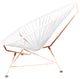 Junior Indoor/Outdoor Handmade Acapulco Chair, White Weave, Copper Frame