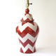 Small Lamp with Coral Chevron Stripes