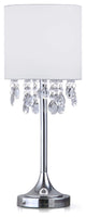 Florence 22" Crystal Table Lamp, White
