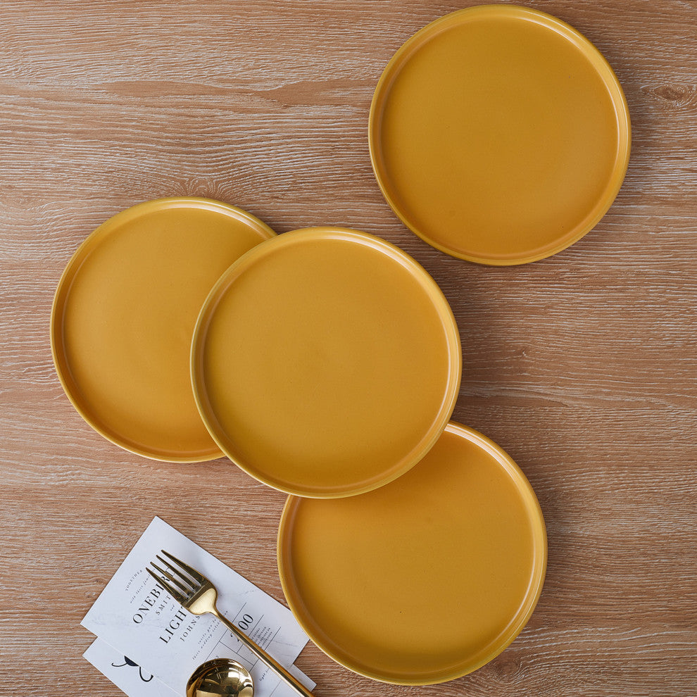 Stone Lain Cleo Stoneware 16 Piece Dinnerware Set, Yellow